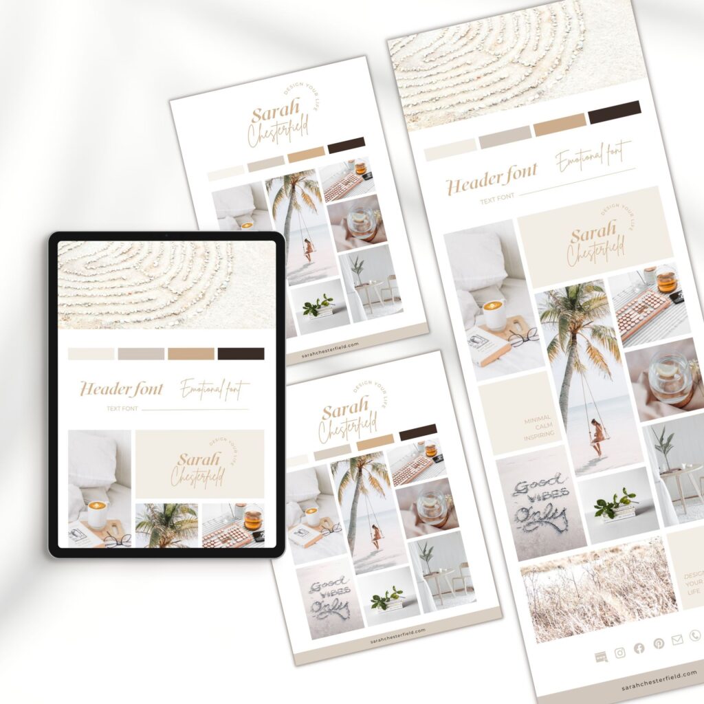 Start your website with a moodboard because images are the best way to get your clients to feel something.